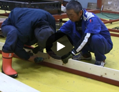 山車土台制作の様子